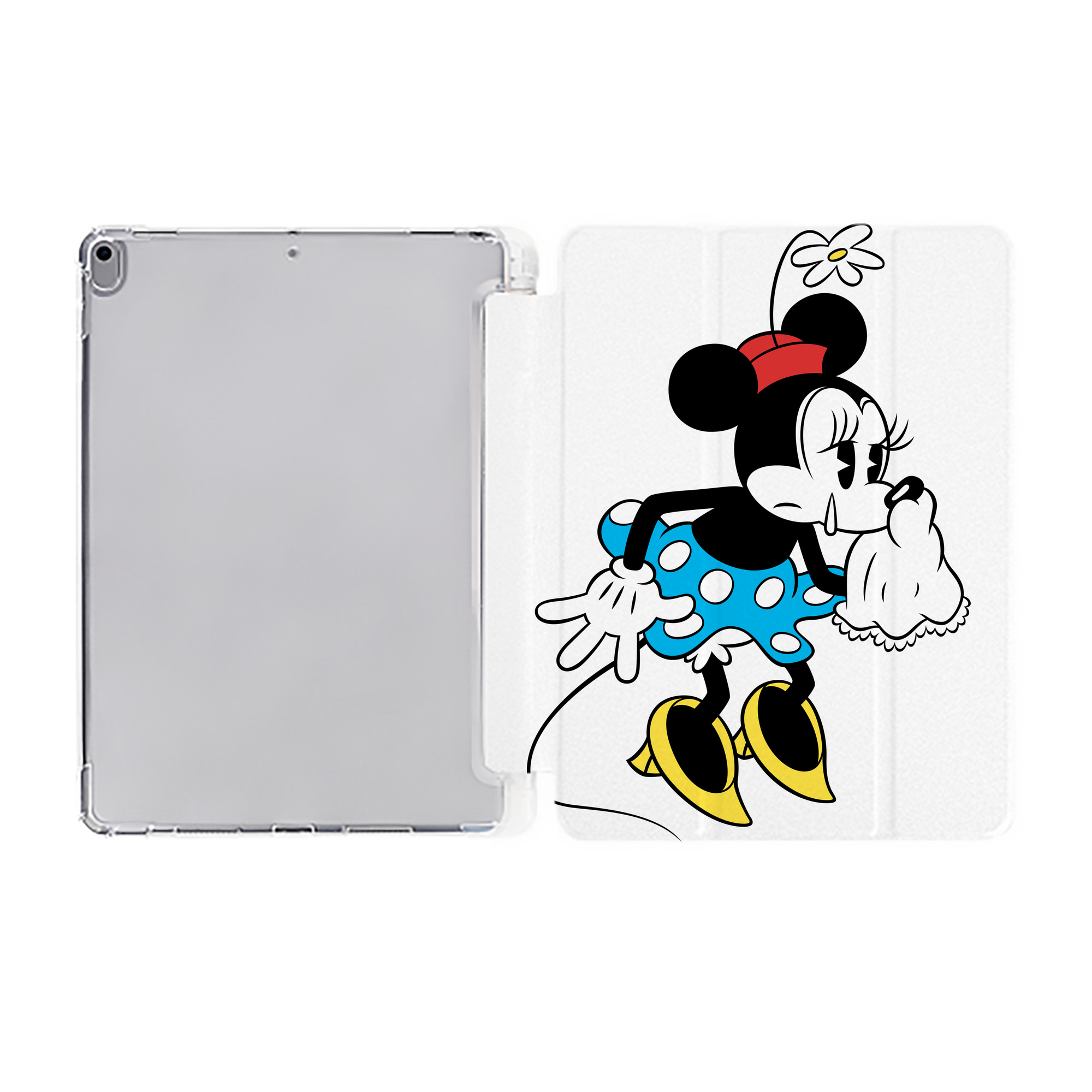 （画像用） ミッキーマウス Mickey Mouse IPad ケース ペン収納付き 三つ折りスタンド PUレザー×シリコン 対応機種9.5/10.5/10.9インチ